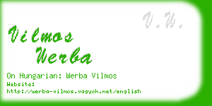 vilmos werba business card